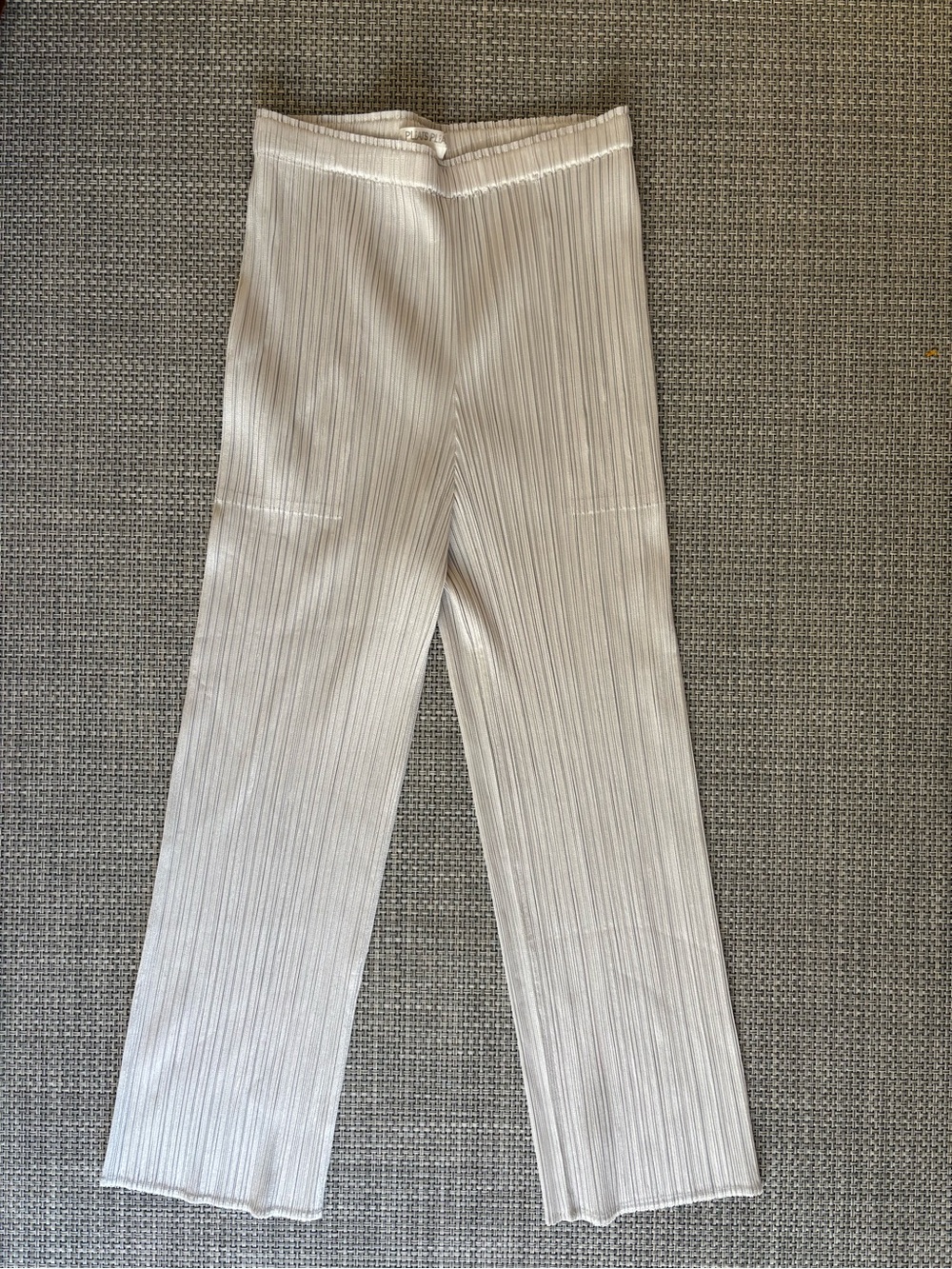 New Pleats Please Issey Miyake Grey Pleated Tapered Pants - hand washed once